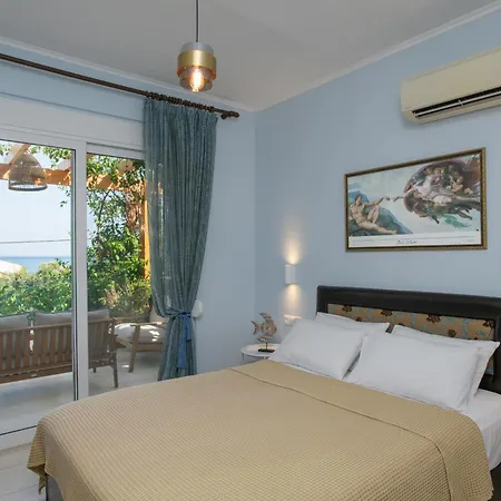 Beach Villa Blu - 80M To Beach In Corfu By Posarellivillas 바바티
